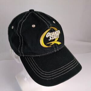 Quaker State Black Baseball Hat Ball Cap America,‎ Racing Cars Adult OSFM